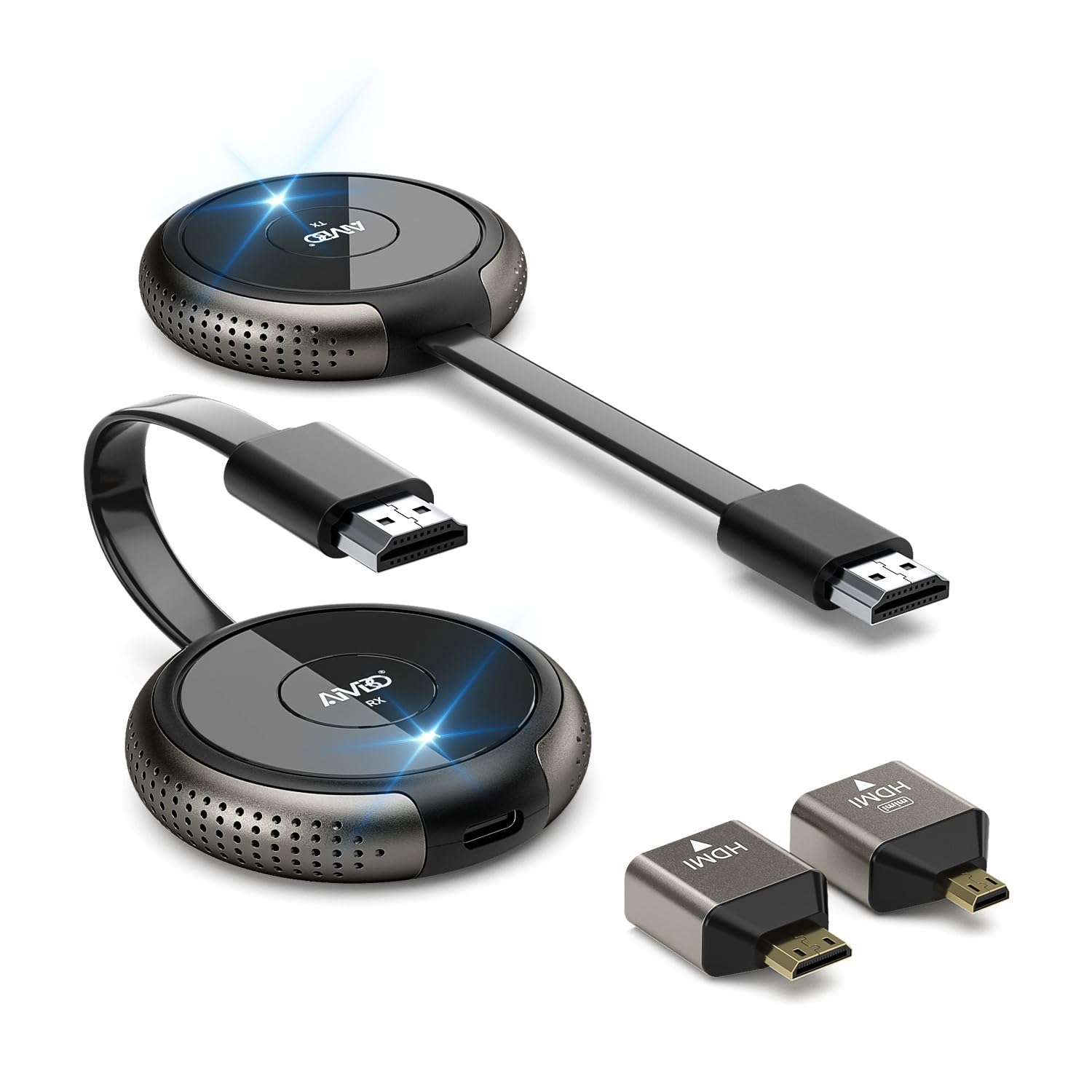 4K Wireless HDMI Transmitter and Receiver 5G, Wireless HDMI Extender Kit 1080P for TV, Plug & Play, 165FT AIMIBO Kit for Casting Phone, Tablet, Laptop, PC, Camera Stable Video Audio to Projector HDTV