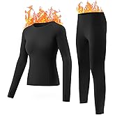gagli Thermal Underwear Women, Base Layer Long Johns for Cold Weather Ultra-Soft Thermal Sets Fleece Lined Top and Bottom