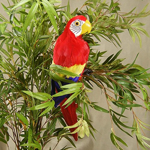 20" Artificial Colorful Feathered Parrot Bird One Parrot in Assorted