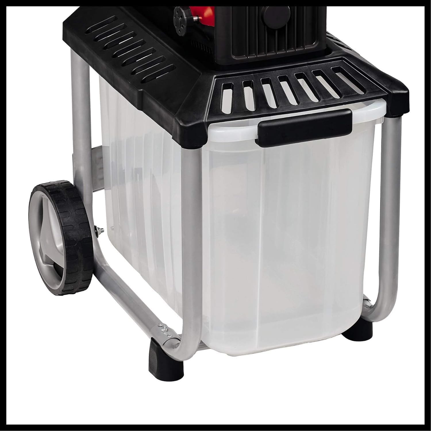 Einhell Elektro-Leisehäcksler GC-RS 60 CB (2800 W, max. 45 mm Aststärke, Schneidwalze, große Trichteröffnung, Drehrichtungsumschalter, transparente 60 L Fangbox, integrierter Sicherheitsschalter) 5