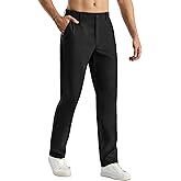 MIER Mens Golf Pants, Lightweight Work Dress Pant 30", Classic Fit Trousers Comfy Slacks for Business Casual with Pockets