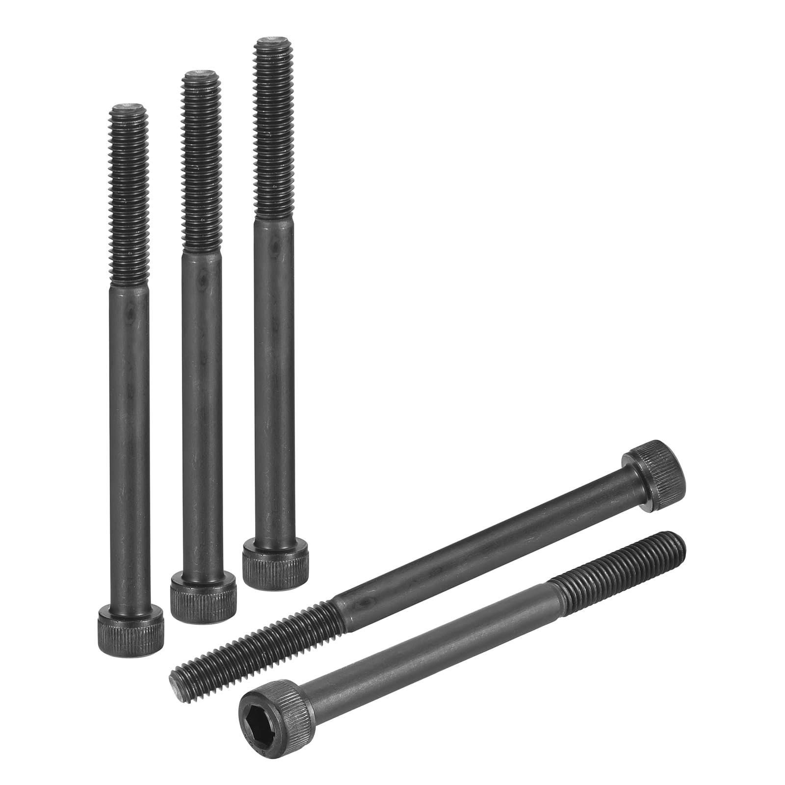 DTGN M6-1x75 Socket Head Cap Screws Bolts - 10Pack - Good for Road Bicycle, Mountain Bike, Auto, Motorcycle - Carbon Steel Hex Head Metric Screws, Black