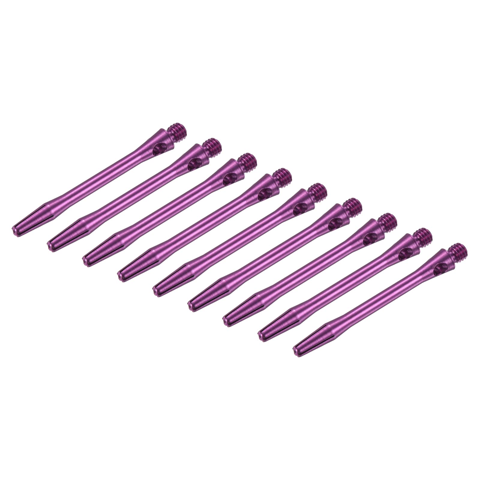 PATIKIL 45mm Aluminum Dart Shafts, Medium 2BA Thread Dart Stems Dart Accessories Throwing Fitting for Steel Tip - 9 Pack (Purple)
