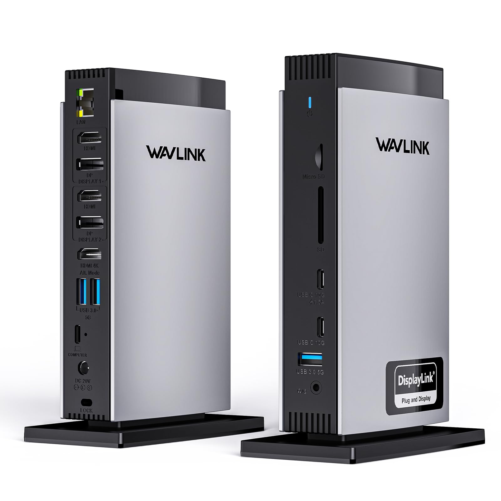 WAVLINK USB C Docking Station with 3 HDMI, 15 in 1