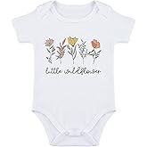 SproutJoy Little Wild Flower Baby Bodysuit Floral Bodysuit Baby Girl Cute Romper Babies Girl Clothes