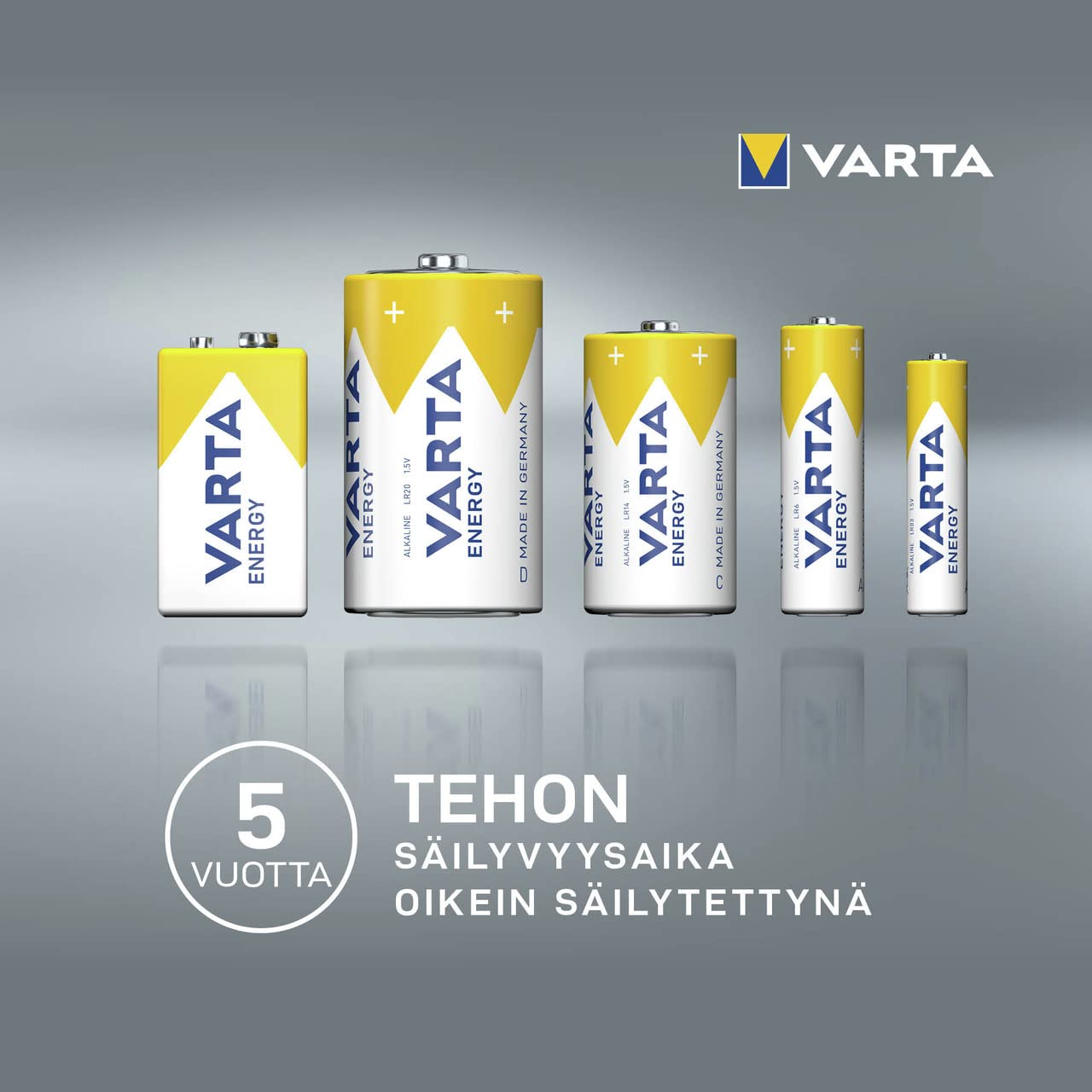 VARTA Batterien AAA, 30 Stück, Energy, Alkaline, 1,5V, Verpackung zu 80% recycelt, für einfachen Grundbedarf, Made in Germany 4