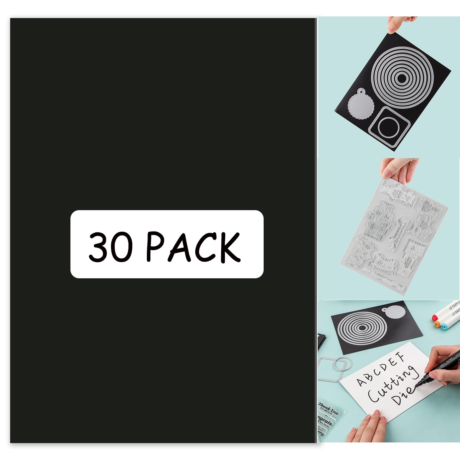 Photo 1 of ?30-Pack?Briartw 0.9mm Thick Magnetic Storage Cards for Die & Stamp Organization, Multipurpose Fridge Magnets & Writing Board - Ultimate Crafting Storage Solution,Die and Stamp Storage Magnetic Panels