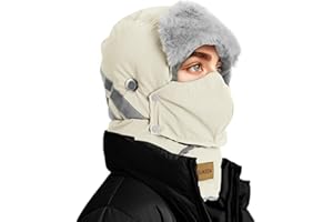 Sukeen Trapper Hat Ushanka Winter Hats for Women Men Windproof Waterproof Warm Hat with Ear Flaps for Cold Weather Outdoor
