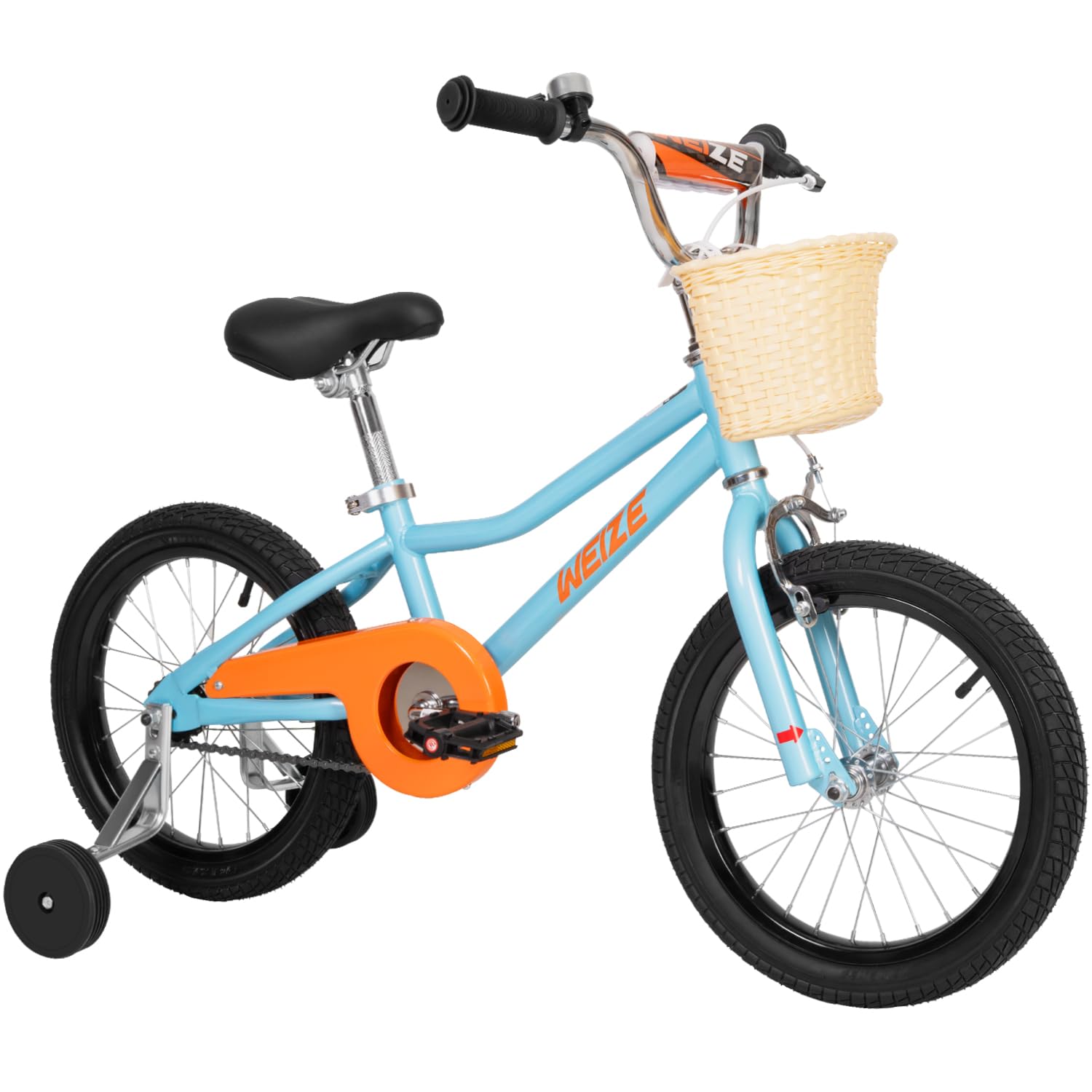WEIZE Kids Bike, 16 Inch Children Bicycle for Boys & Girls Ages 4-7 Years Old, Rider Height 41-53 Inch, Adjustable Seat & Handlebars, Coaster Brake, Blue Image