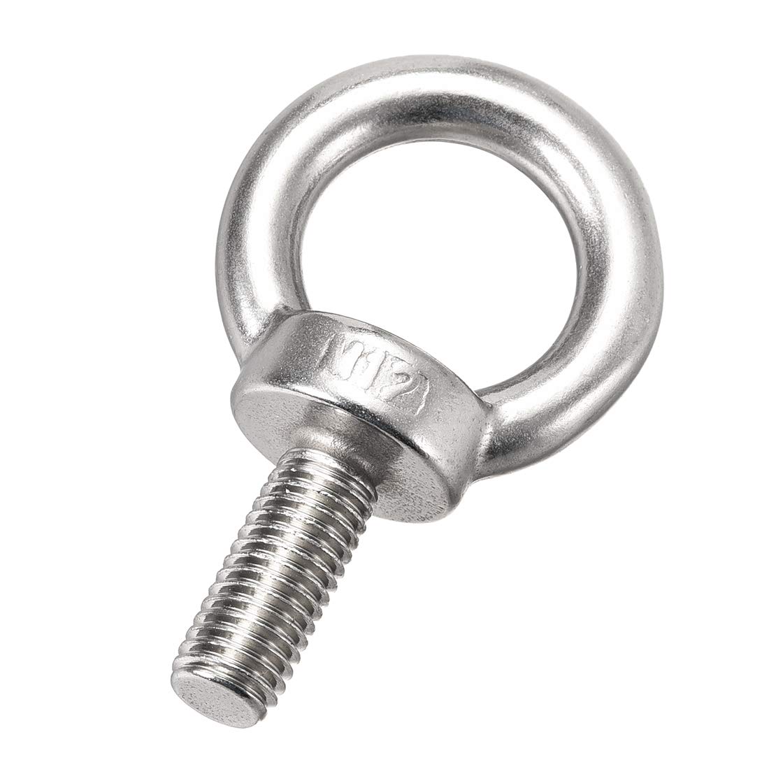 Sourcingmap Lifting Eye Bolt M12 x 30mm Male Thread 304 Stainless Steel for Hanging, Pack of 2