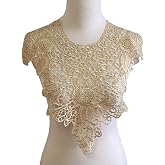 Pink Embroidered Floral Lace Trim - Neckline Collar Sewing Applique For Dresses