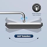 Hibbent Self-Cleaning Rainfall Shower Head 12x8 Inch Square Black Chrome view 5