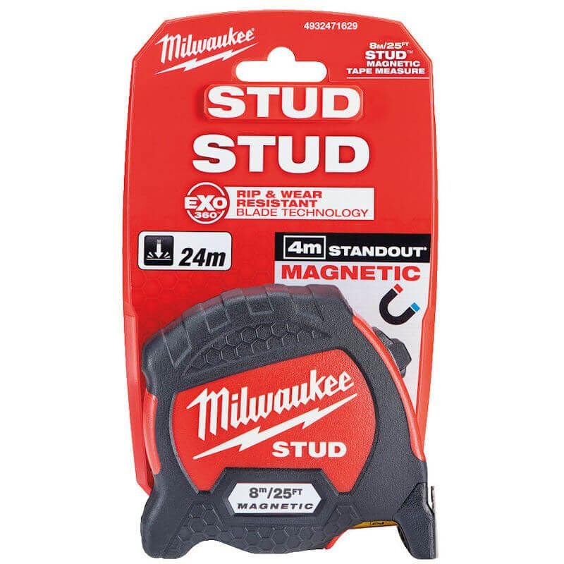 Milwaukee Stud Gen2 Magnetic Tape Measure 8m/26ft