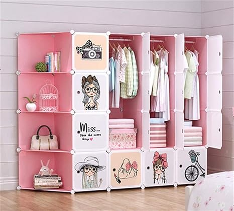 Amazon Shefure 子供家具子供のワードローブの子供の漫画収納キャビネットシンプルなアセンブリ樹脂クローゼットグアルダroupa Infantil子供家具 クローゼット Color Orange ワードローブ オンライン通販