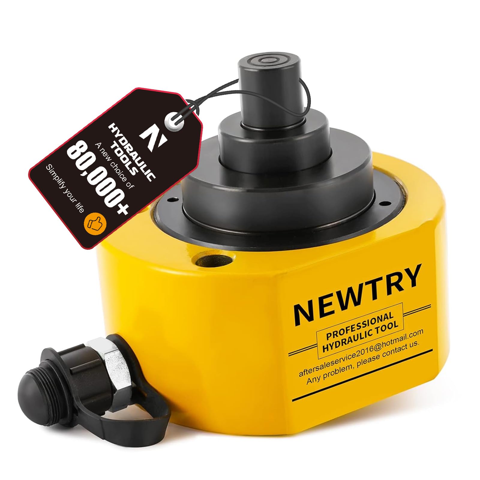 Photo 1 of NEWTRY Hydraulic Ram Jack 50 ton Hydraulic Cylinder Low Profile Ram Jack Multi-Section 2.56” Stroke Lifting Cylinder Mini, Portable for Machinery, Bridge, Construction
