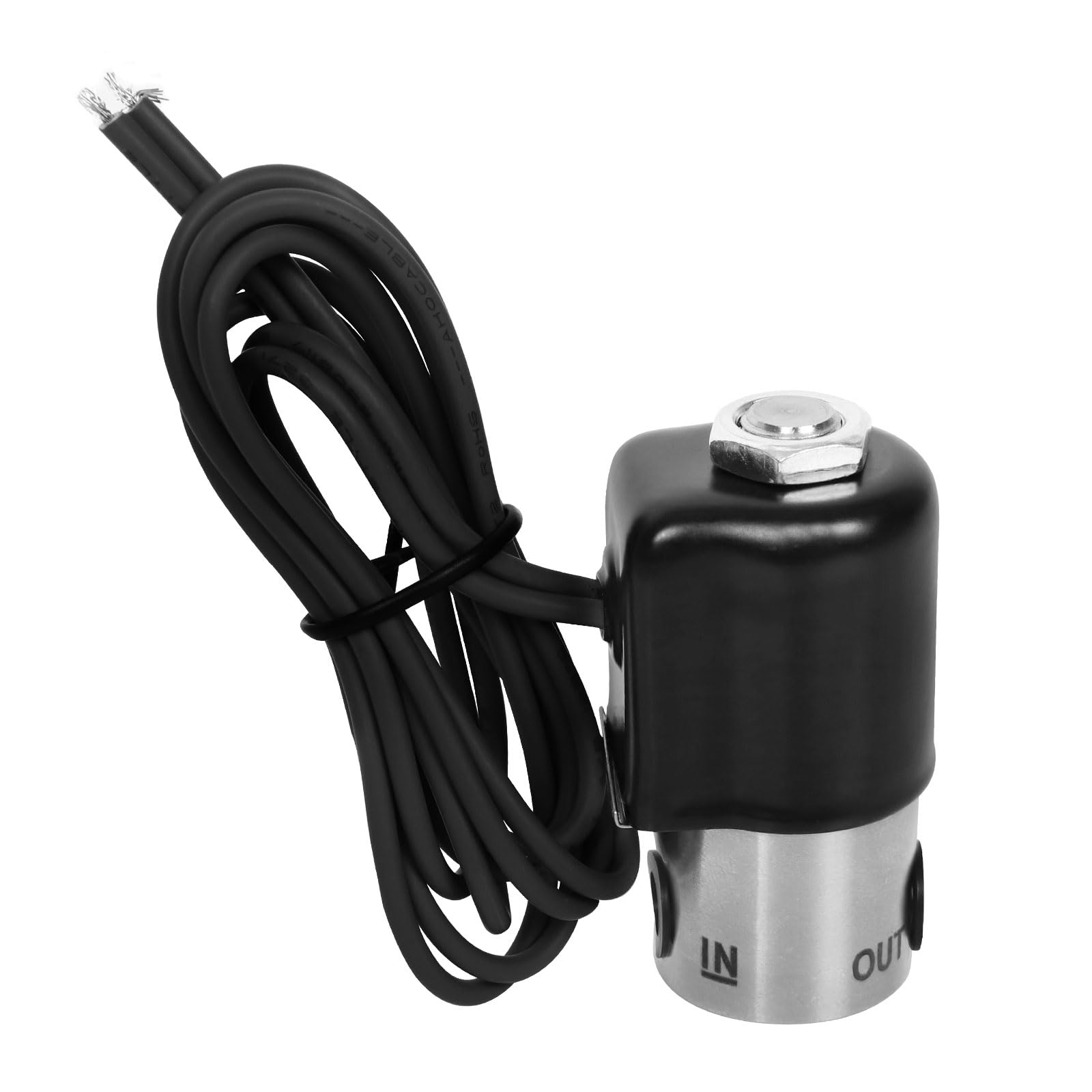Photo 1 of 1/8" NPT Stainless Steel Water/Methanol Electric Solenoid 12VDC Normally Closed VITON(Water/Methanol-Black)