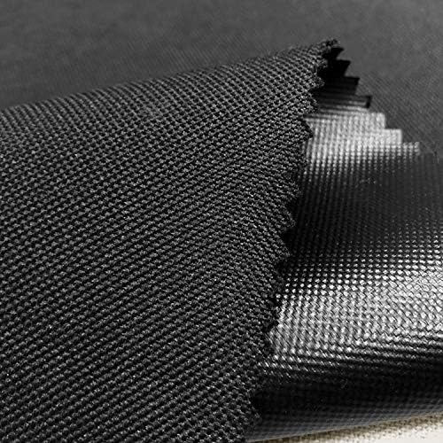 2.98 one Meter Waterproof Canvas Fabric 600Dpvc Coating Fabric Outdoor Fabric by The Meter (Black)