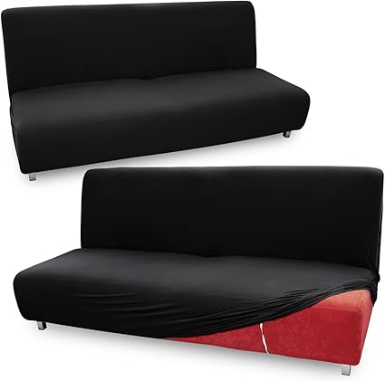fundas para sofas cama clic clac brazos de madera funda de sof elastica ajustable 3 plazas negro