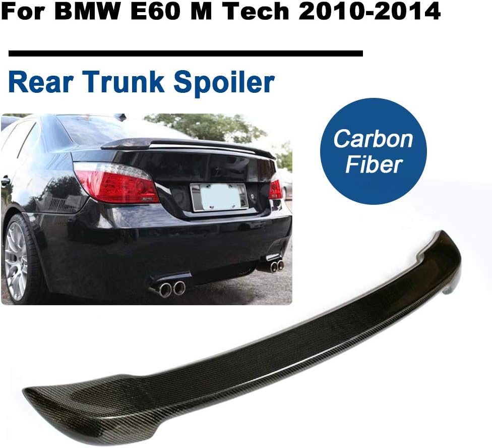 TGFOF Fits E60 520i 523i 525i 528i 530i 535i 540i 545i 550i M Tech M5 Sedan 2004-2010 Rear Trunk Boot Spoiler Carbon Fiber Lid Wing Body Kit