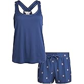 Lucky Brand Womens 2 Piece Lounge Set, Lightweight Soft Pajamas Sleepwear Crossback Tank Top and Sleep Shorts