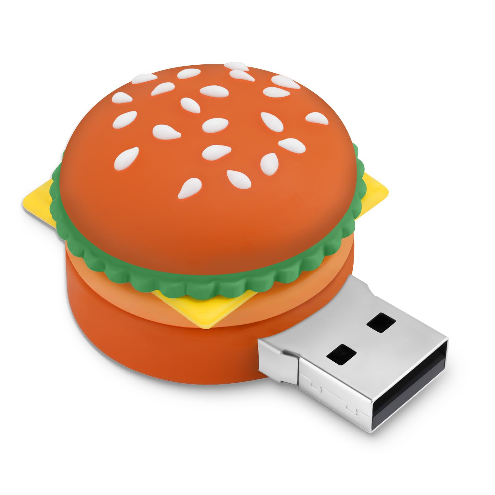 64GB USB Flash Drive Hamburger-Shaped, BorlterClamp Novelty Memory Stick USB Drive Thumb Drive for External Data Storage