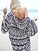Choies Women's Chiffon Dark Blue Tribe Pattern 3/4 Sleeve Loose Kimono XL