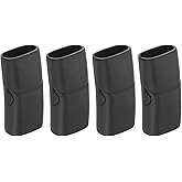uxcell 12mmx6mm Flat Leather Clasp, 4Pcs Bracelet Clasps Flat Closure End Caps for Bracelet Craft Making Supplies DIY, Black