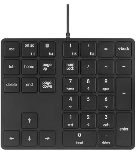 Amazon.com: Qisan Numeric Keypad 34 Keys (30%) Mini