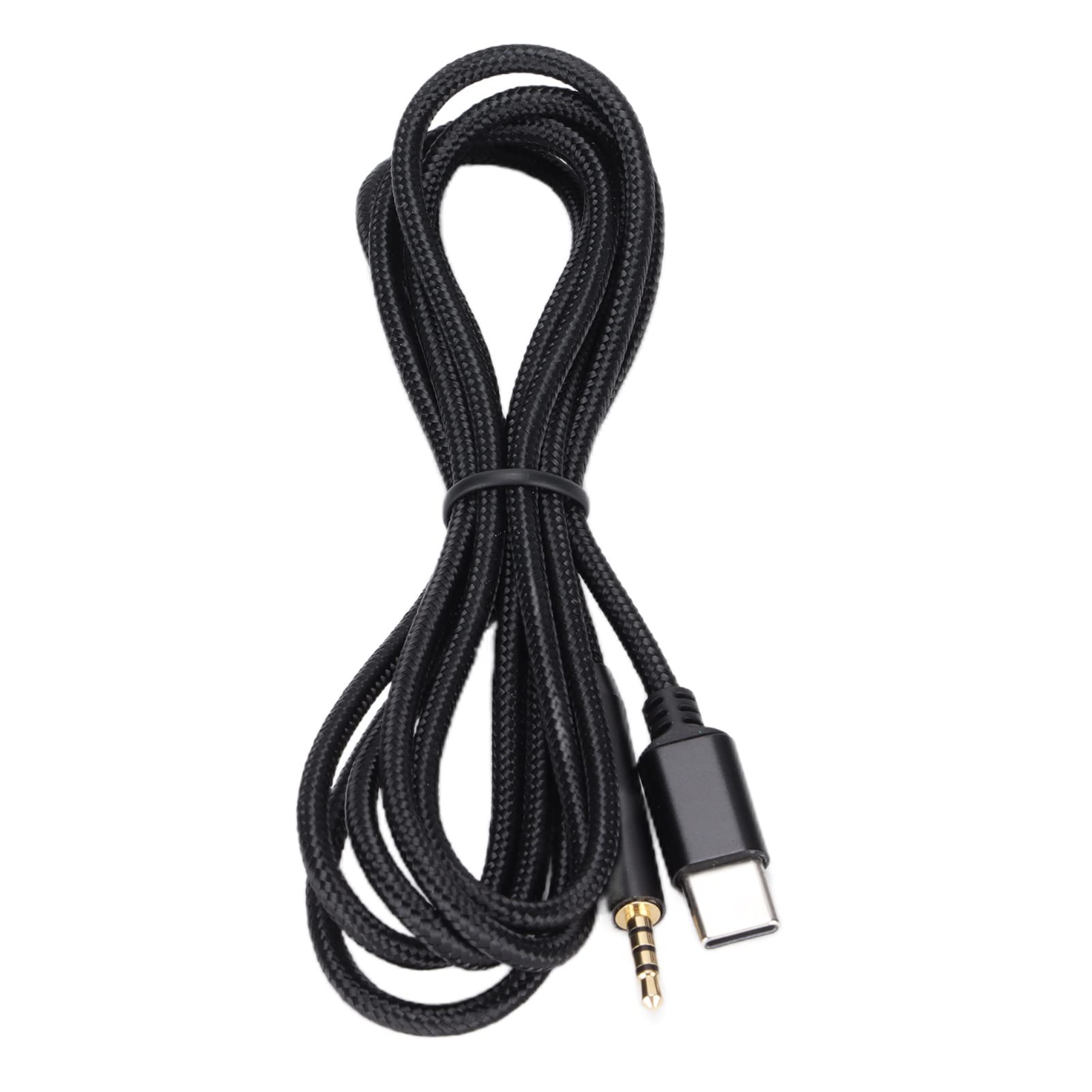Upgraded Type C to 2.5mm Headphone Cable, 1.5m, 4x20 Core OFC Braided Audio Cable, 24K Gold Plugs, Black, compatible with NC K545, QC25, AH-D320
