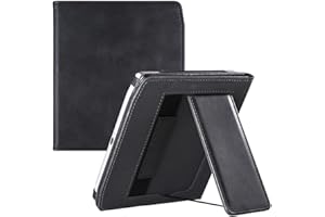 Sleeve Leather Case for Pocketbook 700 Era and Color E-Reader - Polyurethane with Autosleep Wakeup Hand Rest Stand Strap Prot