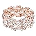 Fairy Moda Clear Crystal Wedding Stretch Bridal Bracelet Bridesmaid Prom Jewelry