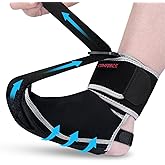 COMFORCE Plantar Fasciitis Night Splint, Achilles Tendonitis Brace,Night Splint for Plantar Fasciitis Women and Men,Foot Brace, Black (Large)