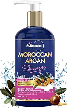 StBotanica Moroccan Argan Hair Shampoo With Organic Argan Oil (No Sulphate & Paraben), 300ml
