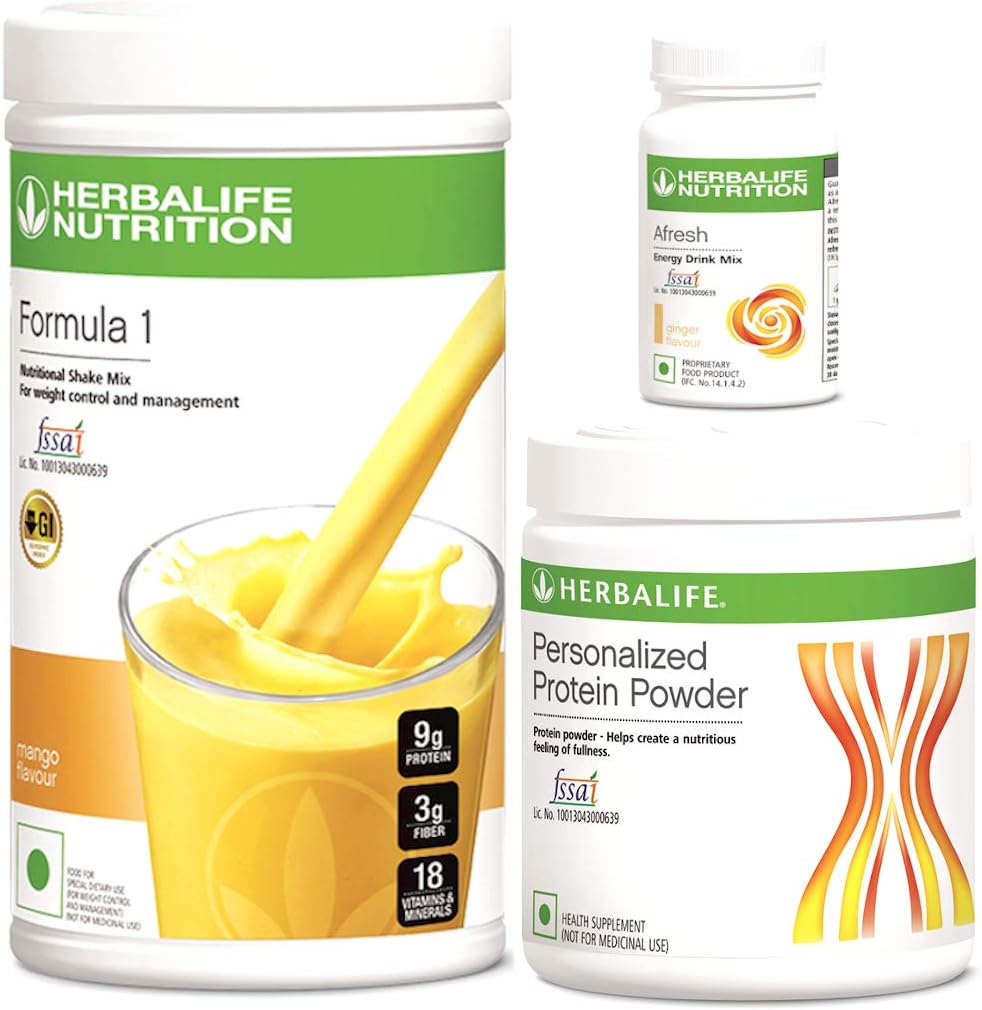 Herbalife Nutrition F 1 Mango F 3 Protein Powder and Afresh Ginger
