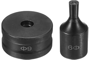 HARFINGTON Hydraulic Hole Punch Die Φ9mm Round Hole 40Cr Steel Electric Punching Kit for CH70 Electric Punching Machine, Blac