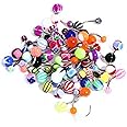 30PCS/Set Acrylic Belly Button Ring Navel Piercing Navel Bar Navel Piercing Rings Dangle Belly Rings