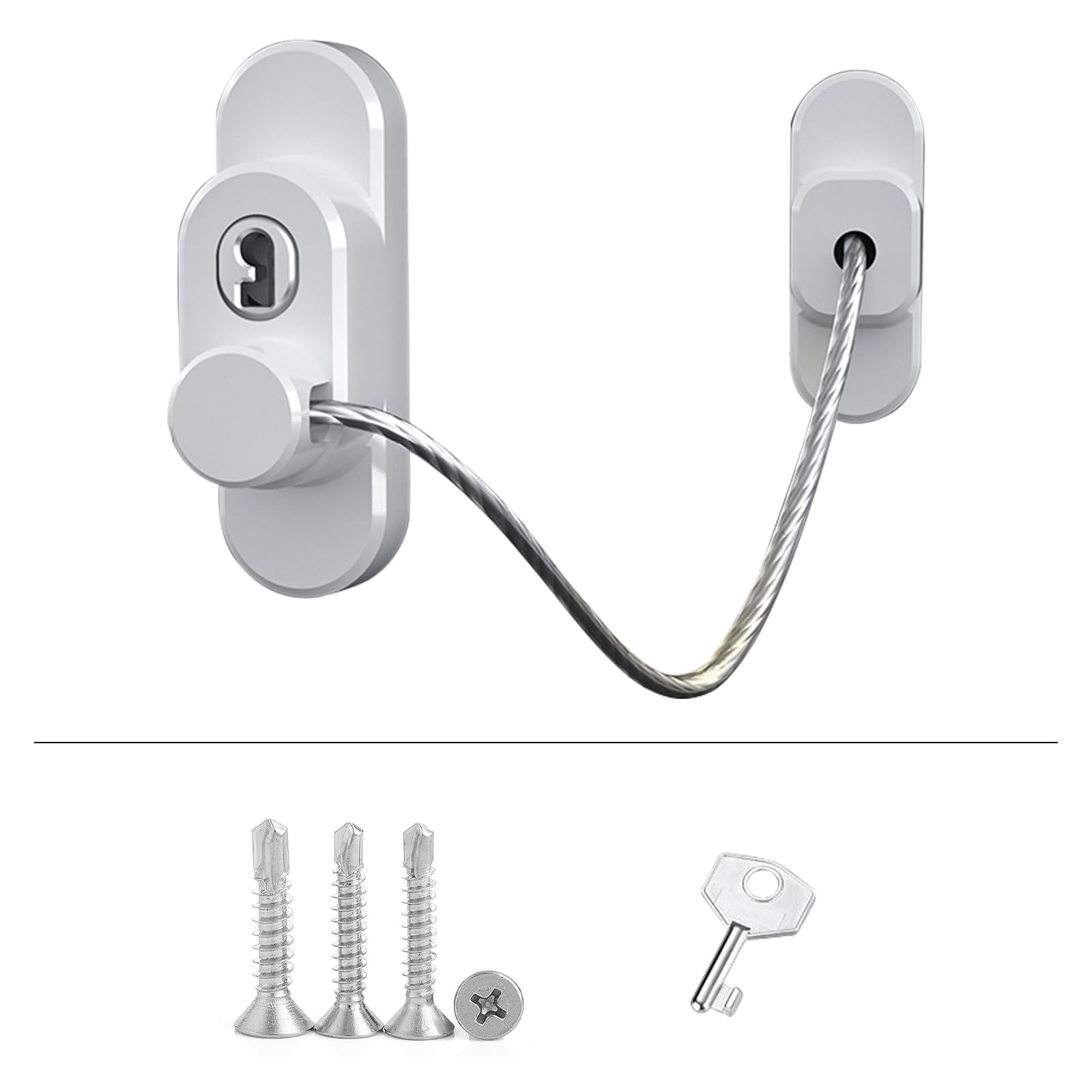 YMWALK Window Locks Child Pets Safety Locks for UPVC,Metal,Wooden Window,Window Restrictor Lock Adjustable Cupboard Locks Window Lock Door Lock with Keys and Screws