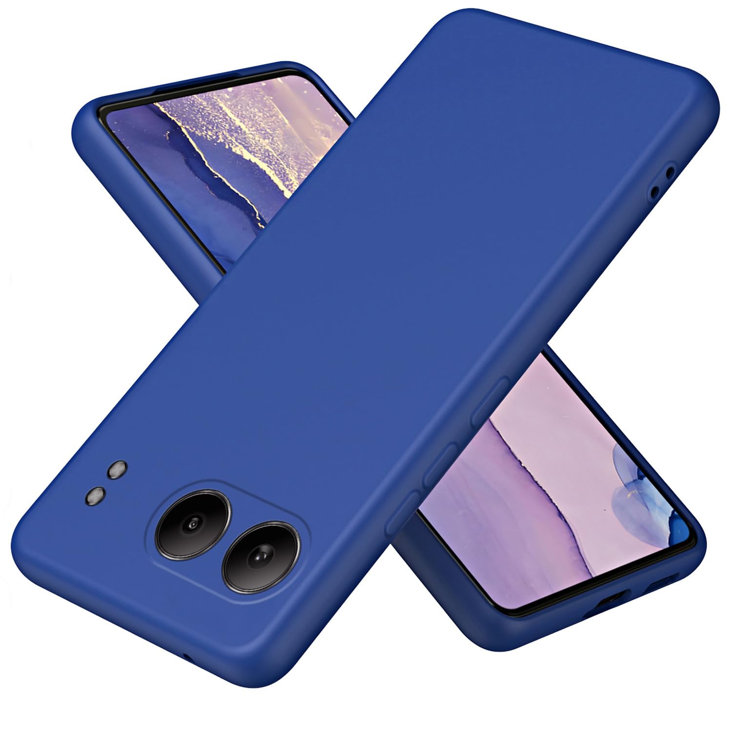 XINYEXIN Liquid Silicone Case for OnePlus Nord 4 5G with Microfiber Lining Flexible Ultra Slim Fit Thin Back Cover Shockproof Protective Phone Case - Blue
