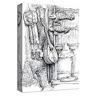 Canvas Wall Art Creative Illustrations Canvas Prints Home Artwork Decoration for Living Room,Bedroom - 12x18 inches