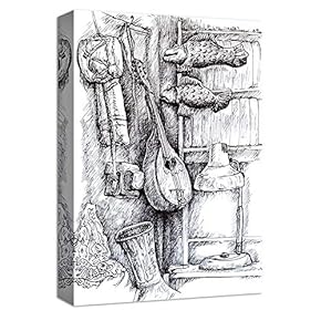 Canvas Wall Art Creative Illustrations Canvas Prints Home Artwork Decoration for Living Room,Bedroom - 12x18 inches