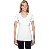 Ladies' 4.7 oz. Sofspun® Jersey Junior V-Neck T-Shirt 3XL SCUBA BLUE