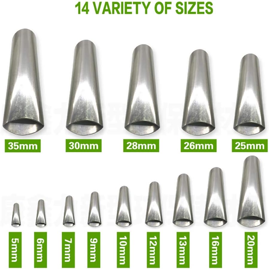 Boquilla de sellado de acero inoxidable de 14 piezas sellador de