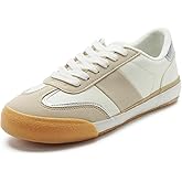 FUNKYMONKEY Women Fashion Sneakers Lace Up Comfort Casual Tennis Skate Shoes Lightweight Anti Slip Walking Footwear