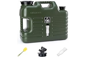GIGYES 5 Gallon Camping Water Jug with Spout, Portable BPA Free Water Container with Spigot for Outdoor Hiking