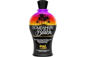 DEVOTED CREATIONS Somewhere on a Beach, Indoor Outdoor, Instant Dark Tanning Lotion 12.25 Ounce
