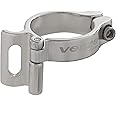Venzo Bike Adjustable Braze-On Front Derailleur Adapter Clamp for MTB Road Bicycles - Compatible with Shimano Sram