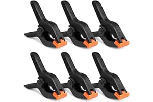 Spring Clamps, 6 Pcs Small Backdrop Clips, 6 Inches Heavy-Duty Spring Nylon Clamp for Crafts, Backdrop Stand, Woodworking, Ph