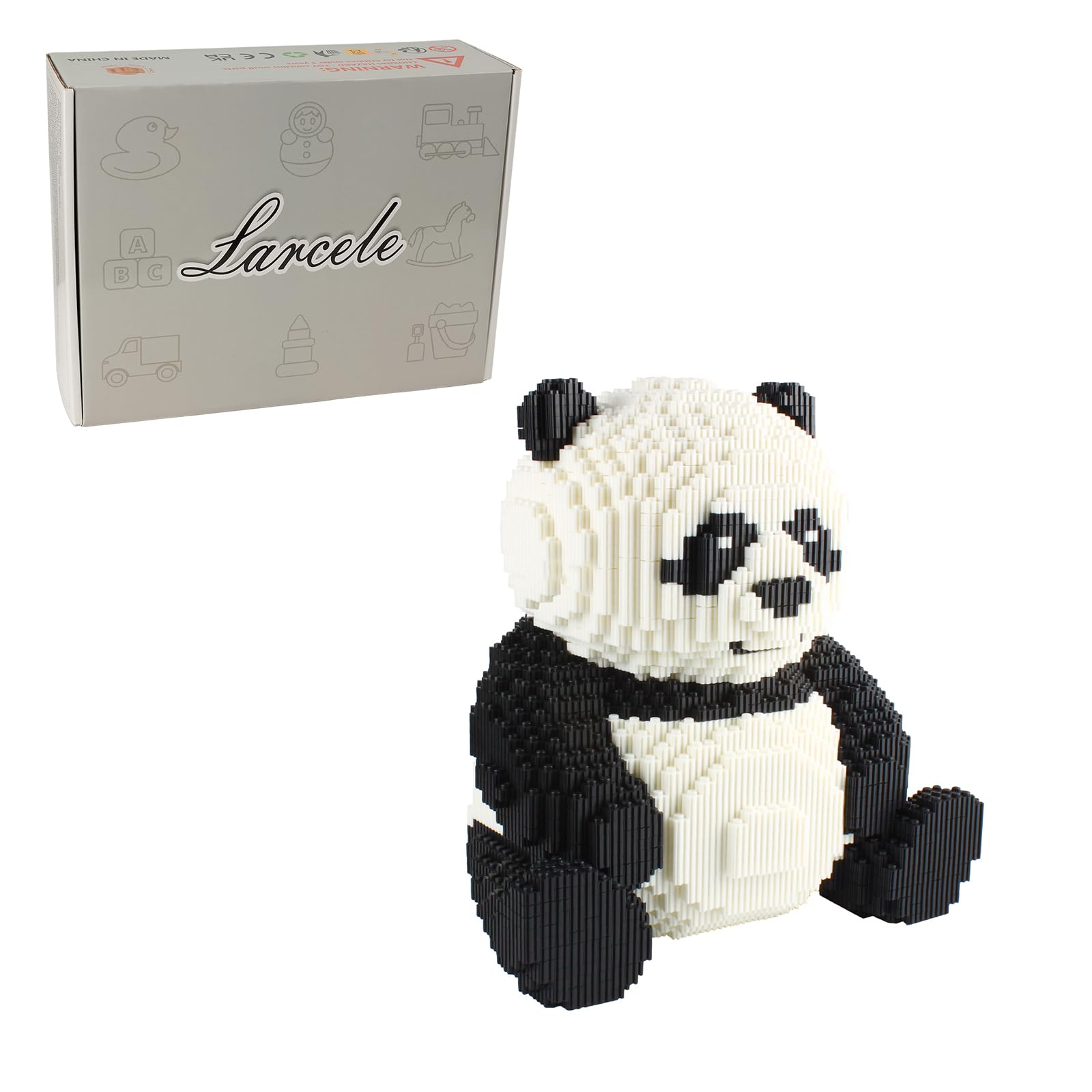 Larcele Panda Micro Building Blocks Animal Mini Building Toy Bricks,7812 Pieces KLJM-02(Model 2843)