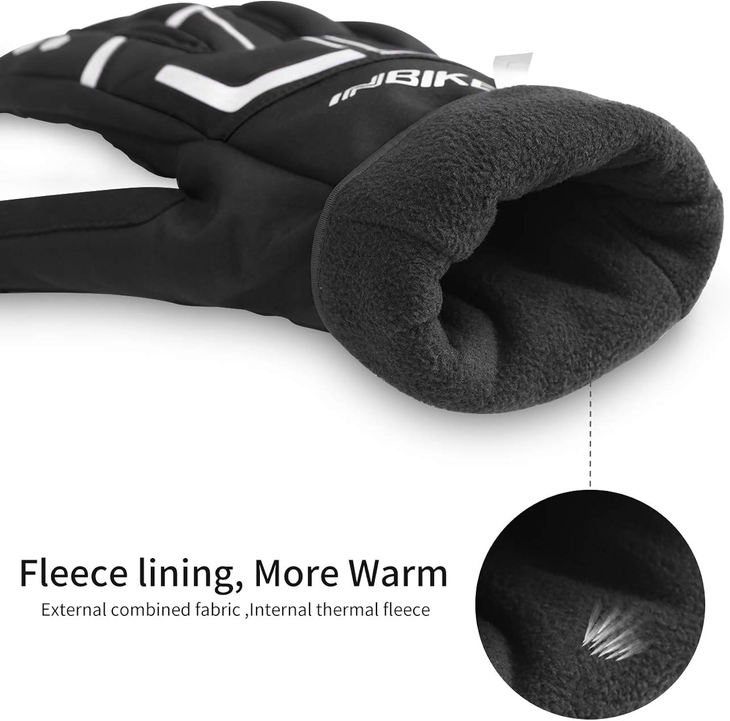 INBIKE Cycling Gloves for Men Winter Windproof Reflective Thermal Gel Pads Touch Screen : Clothing