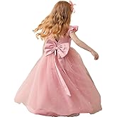 Kismissal Flower Girl Dresses Wedding Tulle Ruffle Baby Girl Pageant Birthday Party Ball Gown with Bowknot